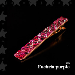 クリスタルデコ ヘアクリップ - Bordeaux red ボルドーレッド - ヘア