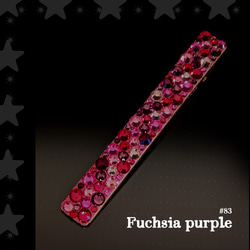 クリスタルデコ ヘアクリップ - Fuchsia purple フクシアパープル - 3枚目の画像