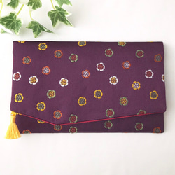 艶やか 袱紗(ふくさ) 祇園木瓜紋 紫 2枚目の画像