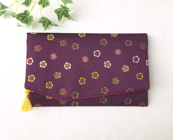 艶やか 袱紗(ふくさ) 祇園木瓜紋 紫 2枚目の画像