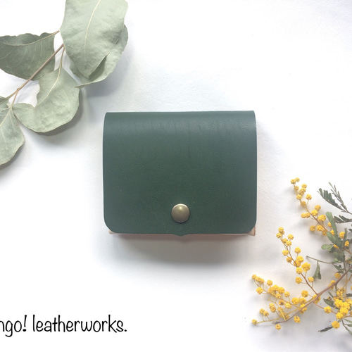 CRAFTSTO 緑色 二つ折り財布　クラフスト 国内送料無料】革財布 レディース 人気 二つ折り財布 おしゃれ