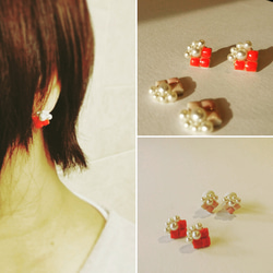 Where would the cherry be?  pierced earrings 1枚目の画像