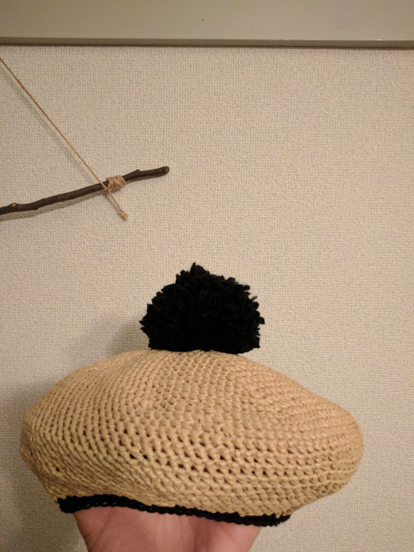 麦わらベレー帽子 2枚目の画像
