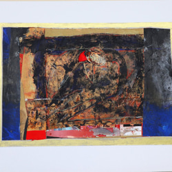 Requiem」 紙にコラージュ 抽象絵画 絵画 梅崎幸吉 通販