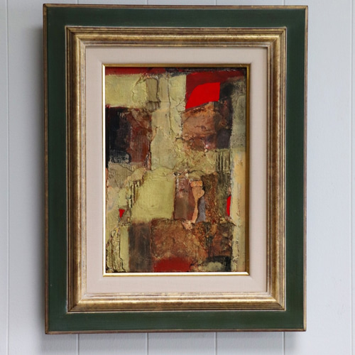レクイエム」 22.7 x15.8x2cm 抽象絵画 キャンバスの上にに