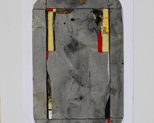 現代アート 抽象画 ポスター コラージュ 額縁付 絵 38.4×29.2cm