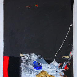 Requiem」 紙にコラージュ 抽象絵画 絵画 梅崎幸吉 通販