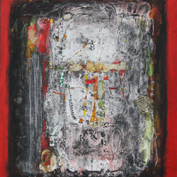 Requiem」 紙にコラージュ 抽象絵画 絵画 梅崎幸吉 通販