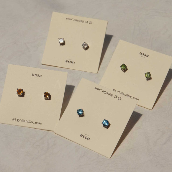 【Petite couleur: swiss blue topaz】silver925・round brilliant 4枚目の画像