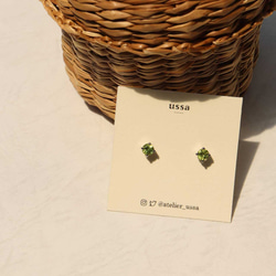 【Petite couleur: peridot】silver925・round brilliant 2枚目の画像