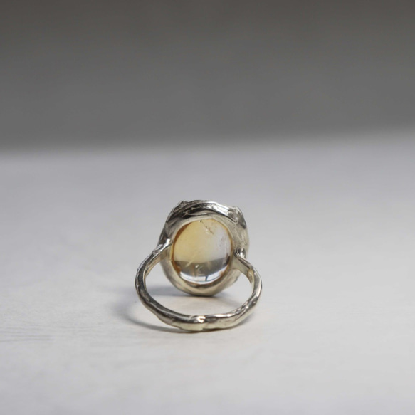 〈1点もの〉【melted with】シトリン（citrine）・silver925・ring（13号） 6枚目の画像