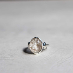 〈1点もの〉【Garden quartz】ホワイトガーデンクォーツ・silver925・ring（12号） 3枚目の画像