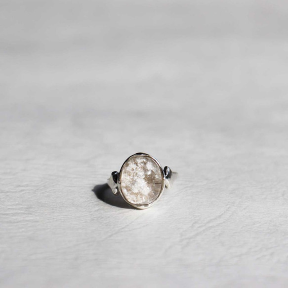 〈1点もの〉【Garden quartz】ホワイトガーデンクォーツ・silver925・ring（12号） 5枚目の画像
