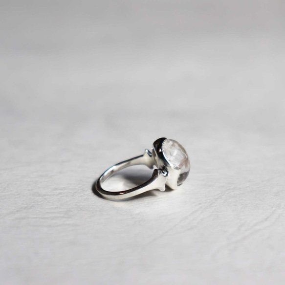 〈1点もの〉【Garden quartz】ホワイトガーデンクォーツ・silver925・ring（12号） 8枚目の画像