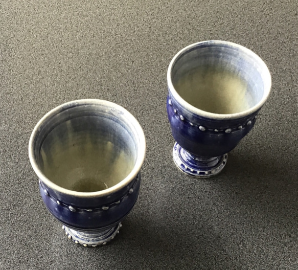 ZAO BLUE ペアワインカップ　　　一個　３５００円です 4枚目の画像