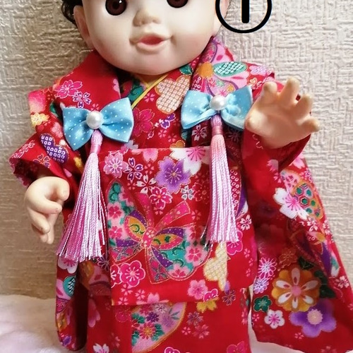 ぽぽちゃん、ソランちゃん☆被布付きお振袖 その他人形 よねごんばぁば 