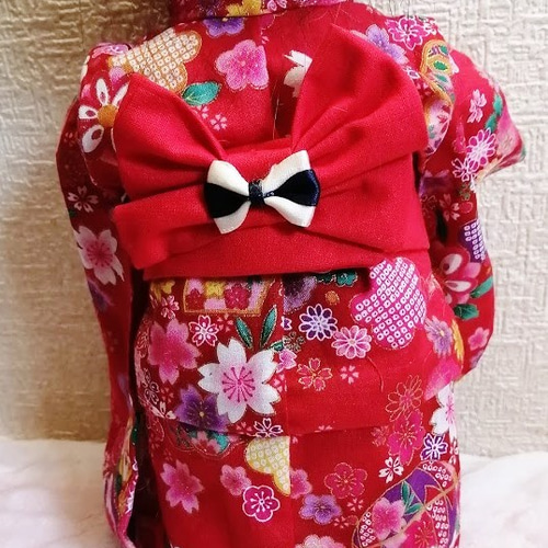 ぽぽちゃんサイズのお人形用☆お振袖 その他人形 よねごんばぁば
