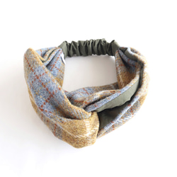 Harris Tweed（亮綠色）髮帶<hairband141> 第2張的照片