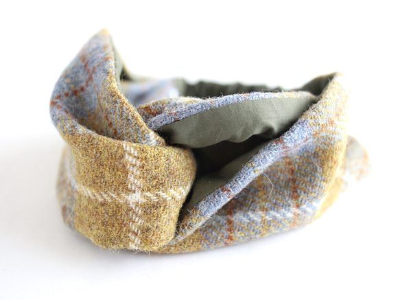 Harris Tweed（亮綠色）髮帶<hairband141> 第5張的照片