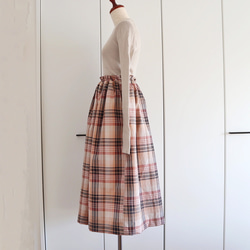 ドラマティックなマドラスチェックのギャザースカート<skirt002> 2枚目の画像