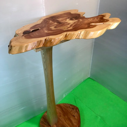 天然木　カイズカイブキ輪切り　サイドテーブル　手造り　一点物 2枚目の画像