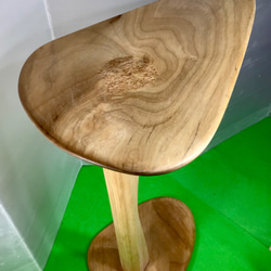 天然木　クスノキ　折り畳み式　サイドテーブル　一点物　手造り 3枚目の画像