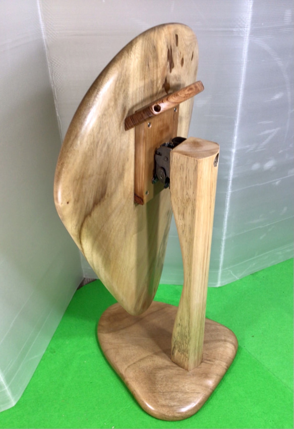 天然木　クスノキ　折り畳み式　サイドテーブル　一点物　手造り 5枚目の画像