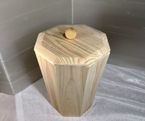 木製蓋つきゴミ箱　八角形  収納 木製 蓋つきゴミ箱(八角形) | 埼玉県春日部市 | ふるさと納税