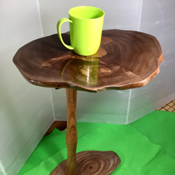 天然木 テリハボク サイドテーブル 一点物 手造り その他インテリア