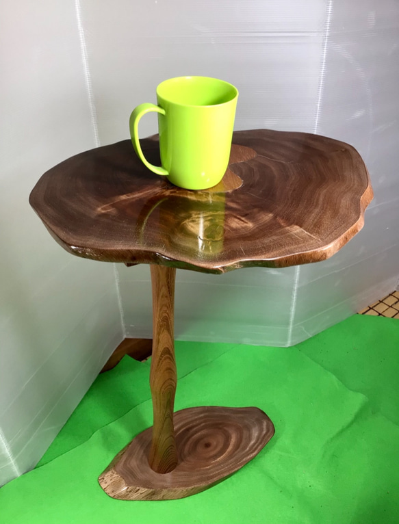 天然木 テリハボク サイドテーブル 一点物 手造り その他インテリア