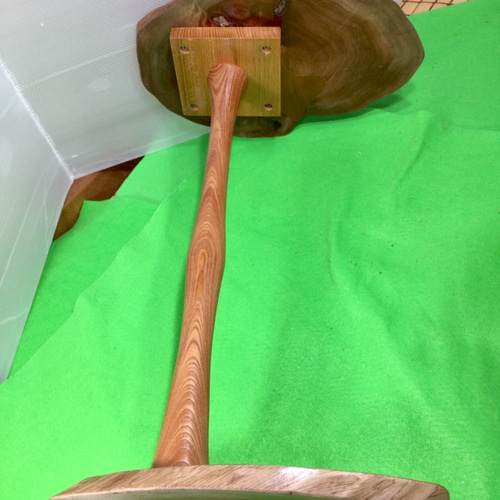 天然木 パドック 折り畳みサイドテーブル 一点物 手造り 天然木