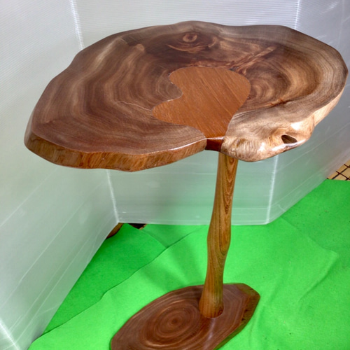 天然木 テリハボク サイドテーブル 一点物 手造り その他インテリア