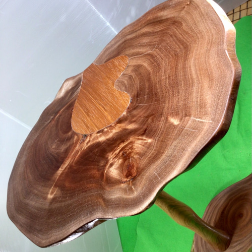 天然木 テリハボク サイドテーブル 一点物 手造り その他インテリア