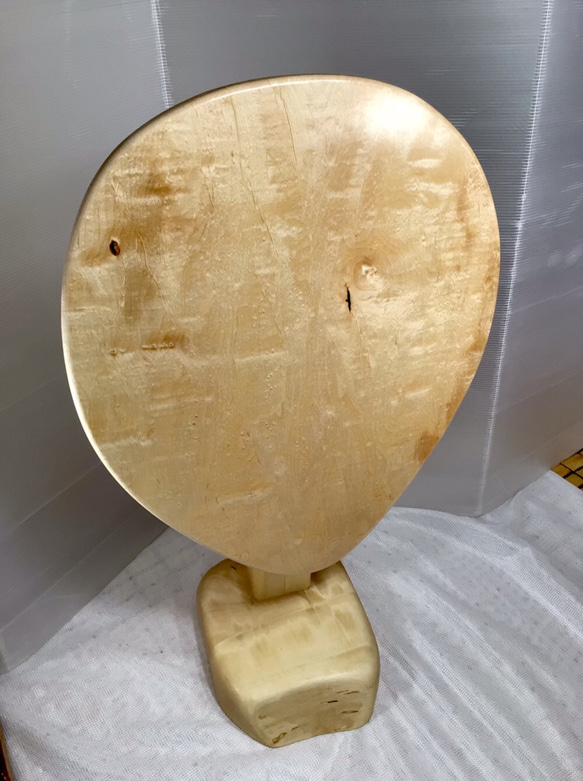 天然木　カエデ　楓　玉杢　折り畳み　サイドテーブル　一点物　手造り 3枚目の画像