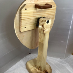 天然木　カエデ　楓　玉杢　折り畳み　サイドテーブル　一点物　手造り 5枚目の画像
