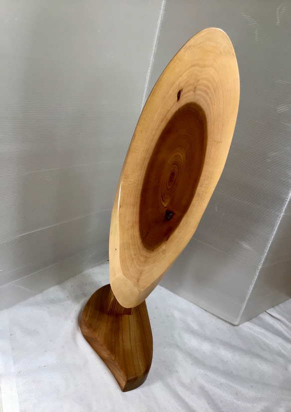 天然木　シゥウリサクラ　折り畳み　サイドテーブル　一点物　手造り 3枚目の画像