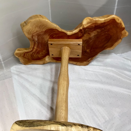 天然木 カイズカイブキ 輪切り サイドテーブル 一点物 手造り サイド