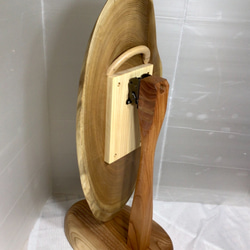 天然木　キハダ／けやき　折り畳みサイドテーブル　一点物　手造り 6枚目の画像