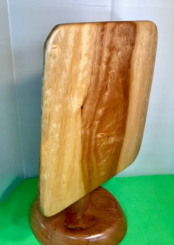 天然木　かつら折り畳みサイドテーブル　一点物　手造り 4枚目の画像