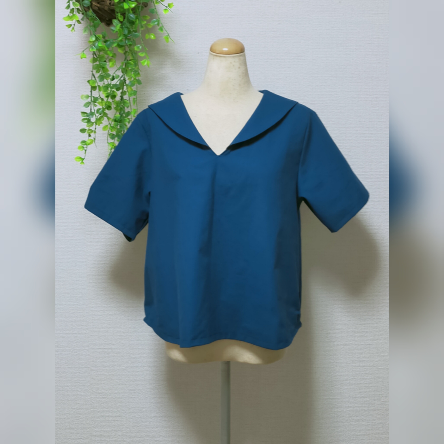 カラーが豊富❗コットン100％。 半袖のセーラーカラーのプルオーバー