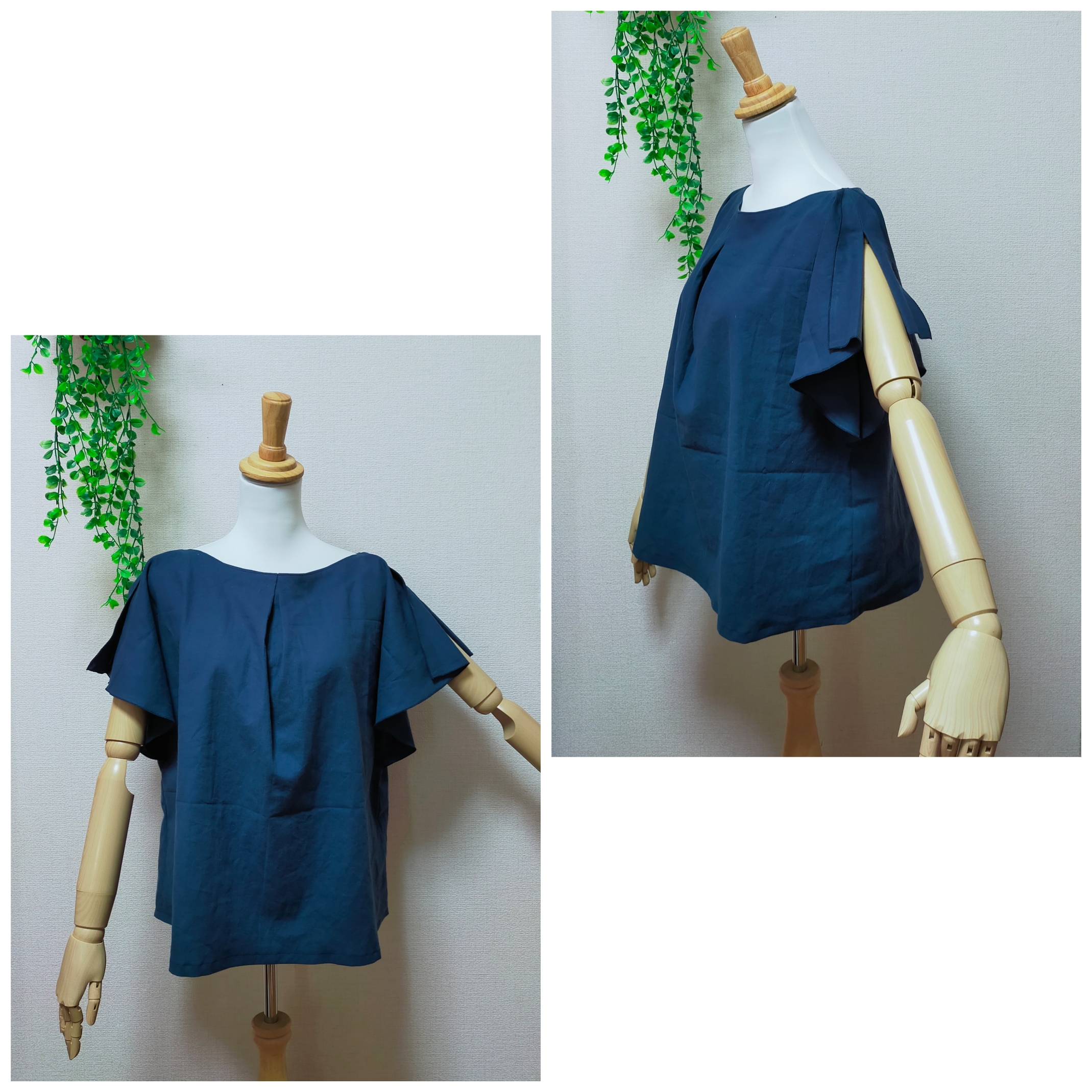 カラーが豊富‼️コットンリネンの袖スリットプルオーバー