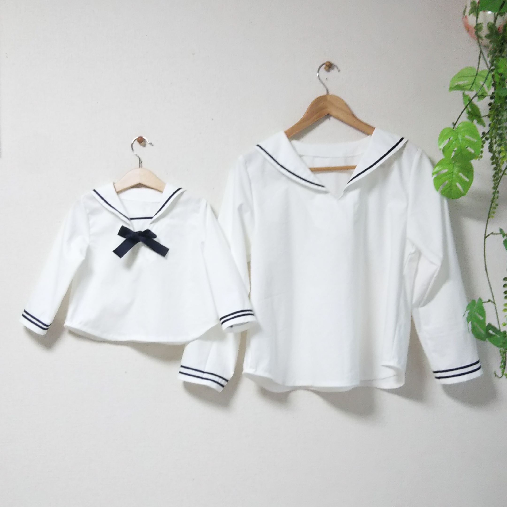 男の子ママ、女の子のママ、親子でリンク♥カラーが豊富❗コットン100％の セーラーカラーのプルオーバー