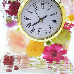 532花時計ハーバリウム時計花束贈呈記念日結婚式母の日敬老の日誕生日プレゼントプリザーブドフラワーギフト 4枚目の画像