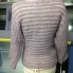 フランス製　草木染めモヘア糸使用　セーター　コチニールパープル 4枚目の画像