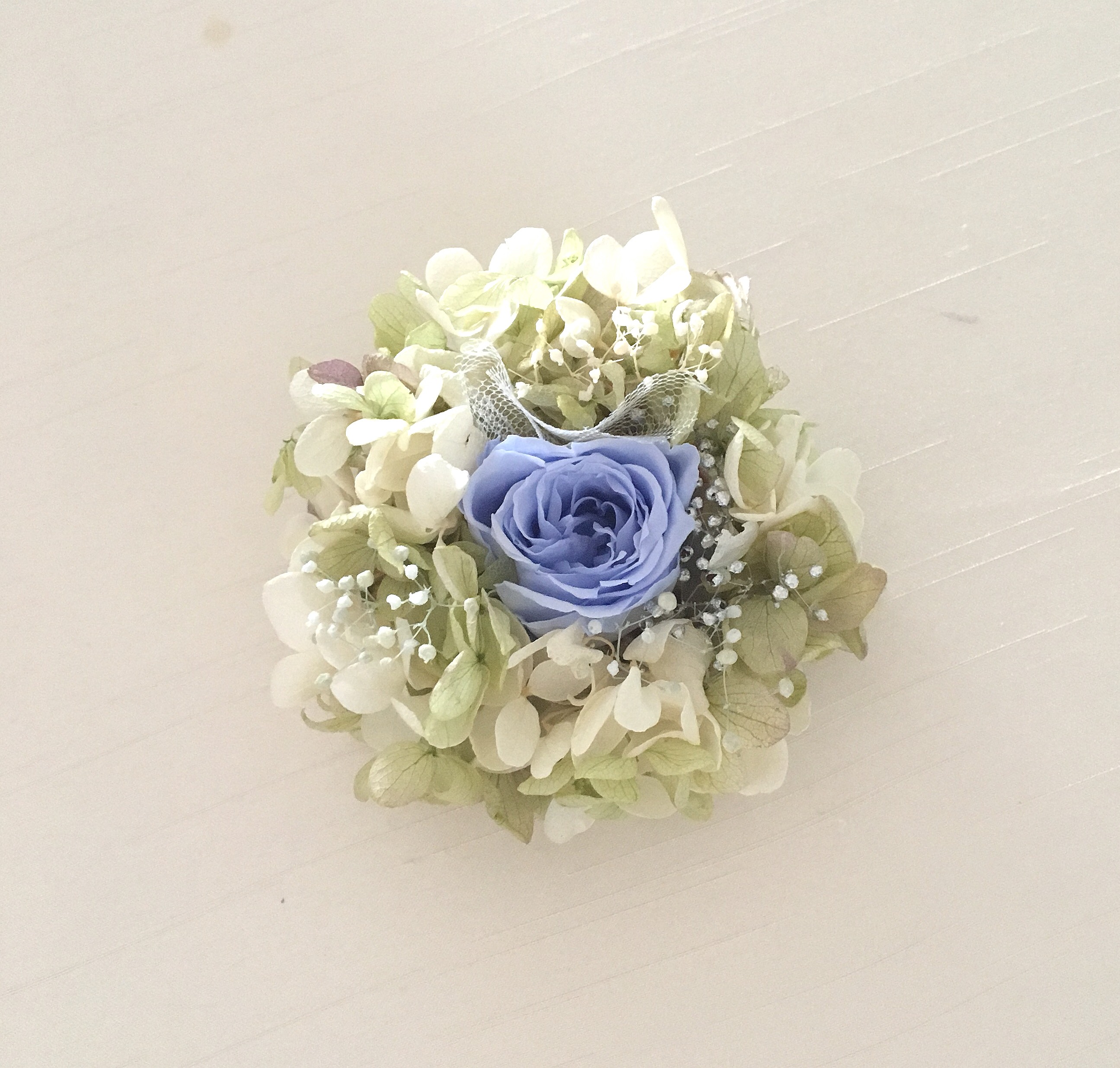 プリザーブドフラワー紫陽花の親子コサージュ B 入学式・卒業式 