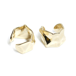 新品[2件]手工製作的六角形黃銅金耳套，軟骨穿孔 第2張的照片