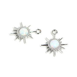 ejp1002 [1 件] 星形圖案銀吊墜和蛋白石（天然），吊墜 NF 第3張的照片