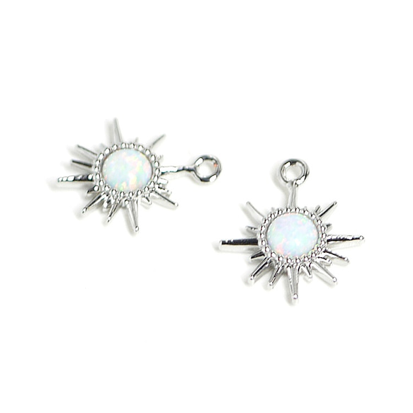 ejp1002 [1 件] 星形圖案銀吊墜和蛋白石（天然），吊墜 NF 第3張的照片