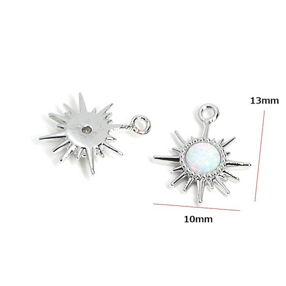 ejp1002 [1 件] 星形圖案銀吊墜和蛋白石（天然），吊墜 NF 第4張的照片