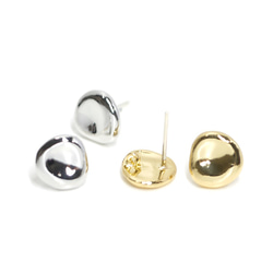 eso118-1【1對】左右&amp;925刻芯！手工製作嬌小圓形閃亮金戒指耳環 NF 第4張的照片